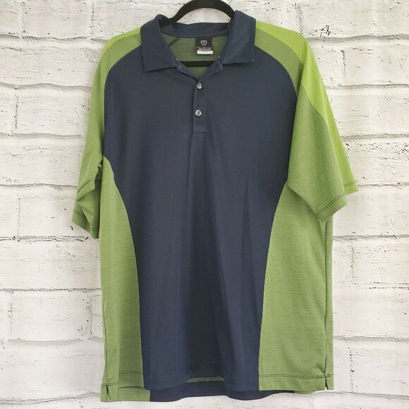 Nike Dri fit Golf Polo Green Black Mens Large Casual Shirt - Picture 5 of 5